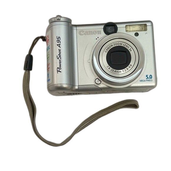Canon PowerShot A95 Digital Camera 3x Optical Zoom Silver, Case/Adapter - Tested - Picture 2 of 13